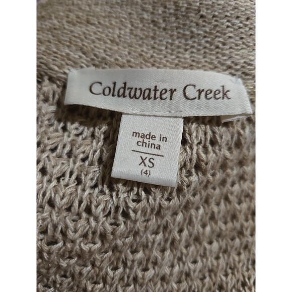 Coldwater Creek Oatmeal Heather Knit Button Long Sweater Cardigan Size XS - Picture 12 of 13